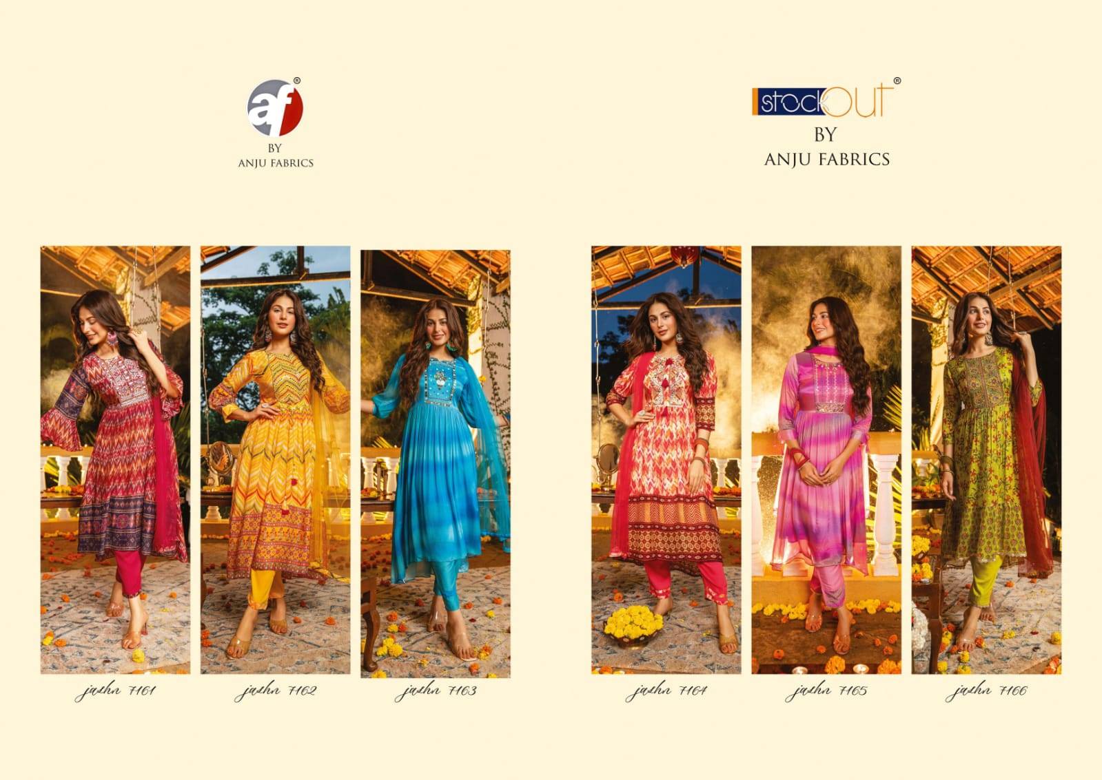 Jashn  by Anju fabrics 1161 TO 1166 SERIES 